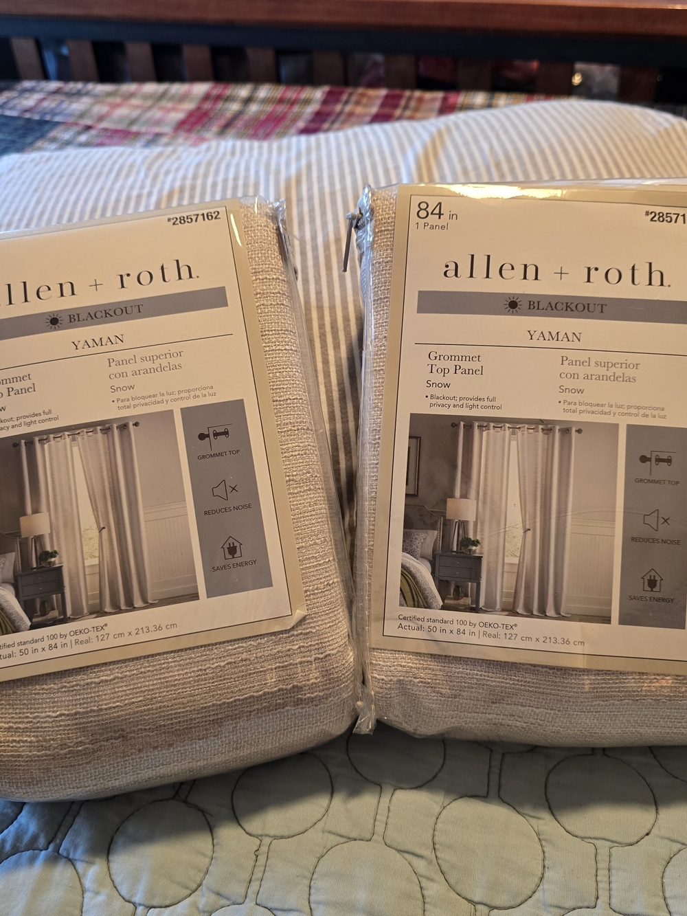 Brand New In Package Blackout Grommet Top Curtain Panel - 2 Panels Neutral Color